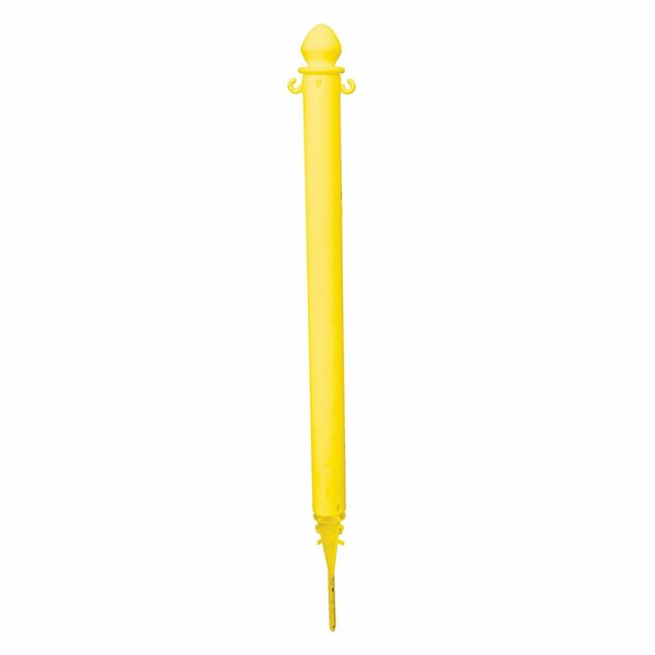 Vestil Yellow Plastic Barricade, Ground Stake, Plastic, 45 H, 2.5 L, 2.5 W, Yellow PCB-Y-G